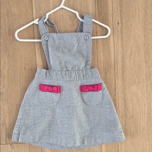 Janie‎ and Jack Jumper Dress with Pink Accents 6-12 months